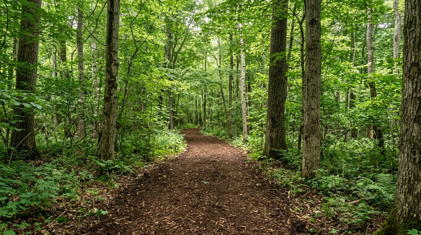 The finished result of professional forestry mulching: the completed work looking clean, correct — Springfield, IL