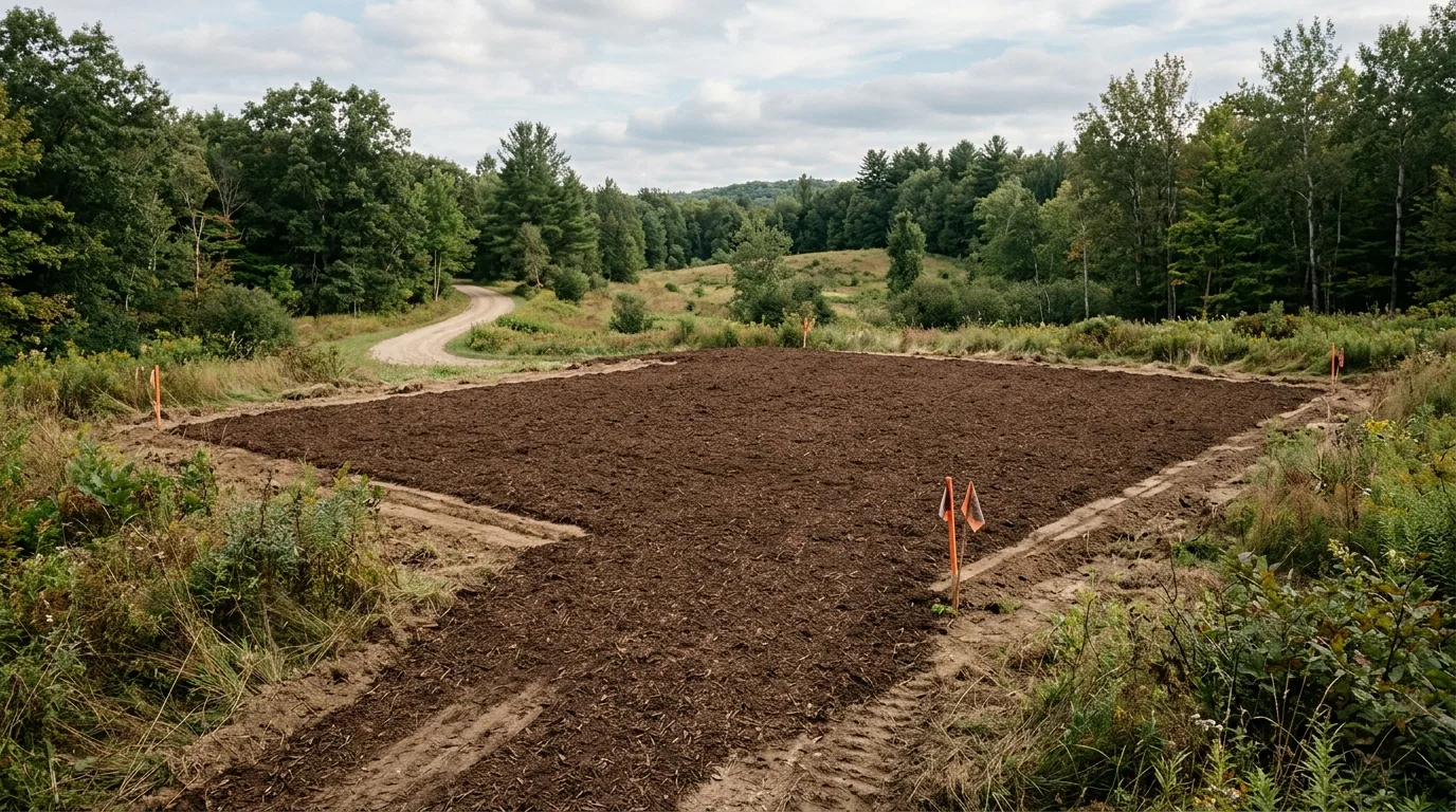 The finished result of professional forestry mulching: the completed work looking clean, correct — Springfield, IL